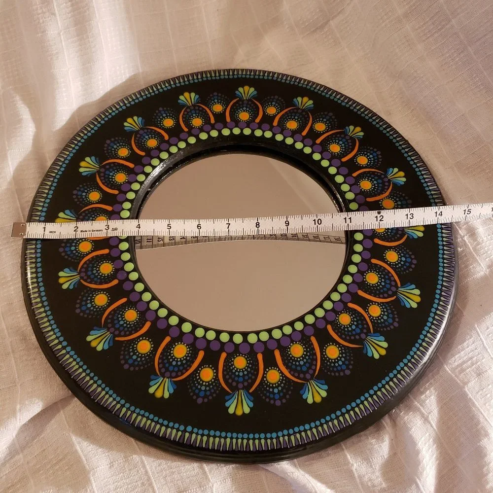 Upcycled Dot Mandala Mirror
